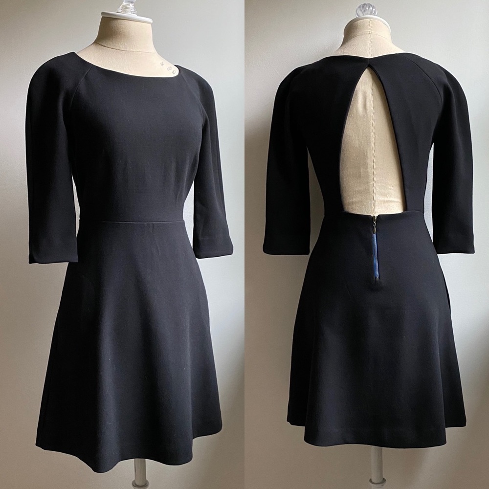 ZARA Open Back Black Dress w/ Pockets